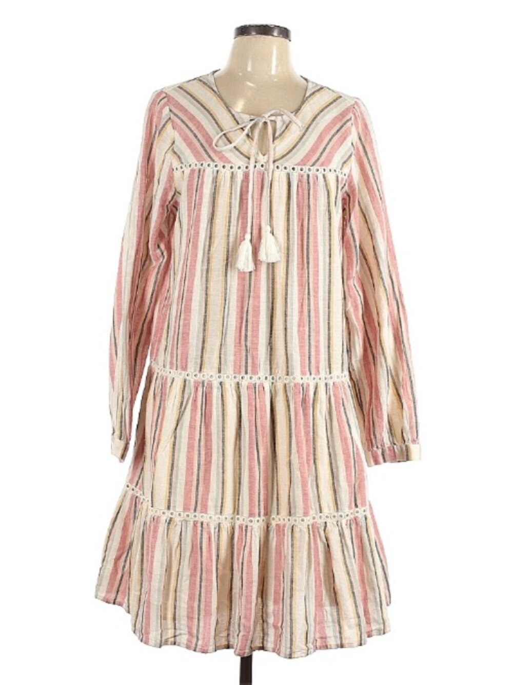 Caslon Striped Linen Dress - Large